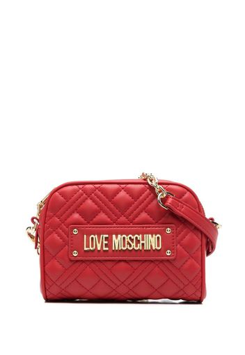 Love Moschino logo-lettering crossbody-bag - Rot