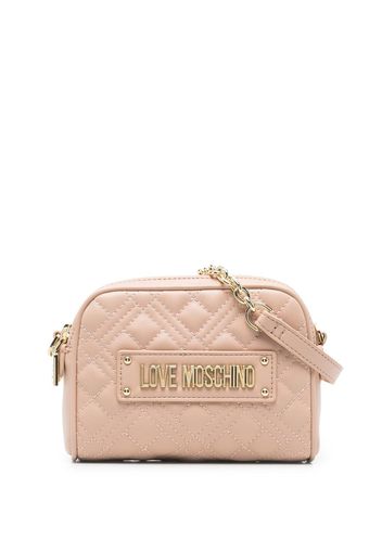 Love Moschino diamond quilted crossbody bag - Nude