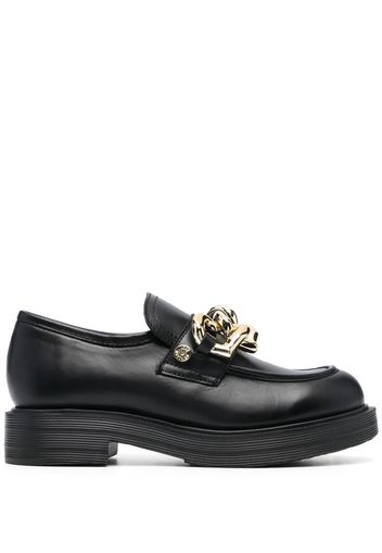 Love Moschino chain-detail chunky-sole loafers - Schwarz