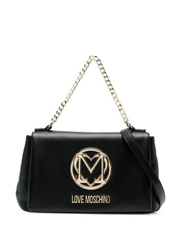 Love Moschino Shopper mit Logo - Schwarz