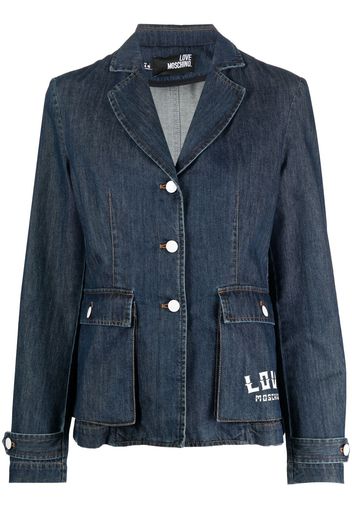 Love Moschino Einreihiger Blazer - Blau