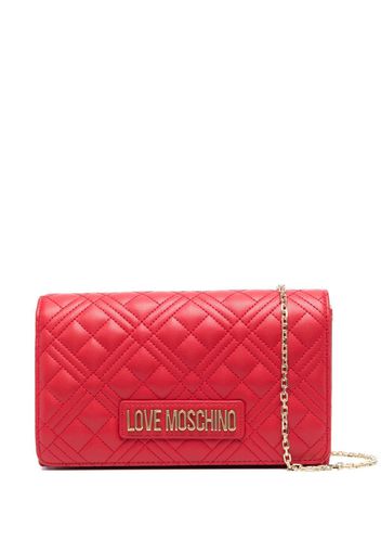 Love Moschino quilted faux-leather crossbody bag - Rot