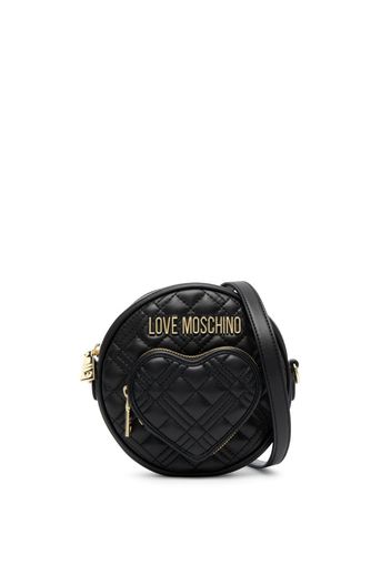 Love Moschino Mini Tasche mit gesteppten Details - Schwarz