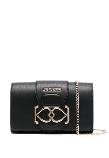 Love Moschino logo-plaque crossbody bag - Schwarz