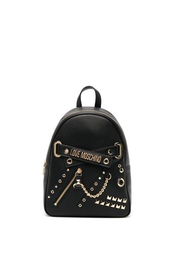 Love Moschino logo-lettering backpack - Schwarz