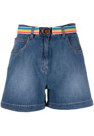 Love Moschino Jeans-Shorts mit Logo-Print - Blau