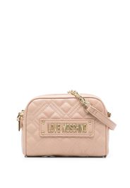 Love Moschino diamond quilted crossbody bag - Nude