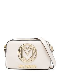 Love Moschino logo-plaque detail crossbody bag - Nude