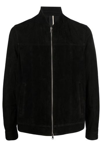 Low Brand zip-up suede jacket - Schwarz