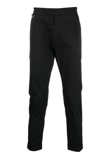 Low Brand pleat-detail cotton chinos - Schwarz