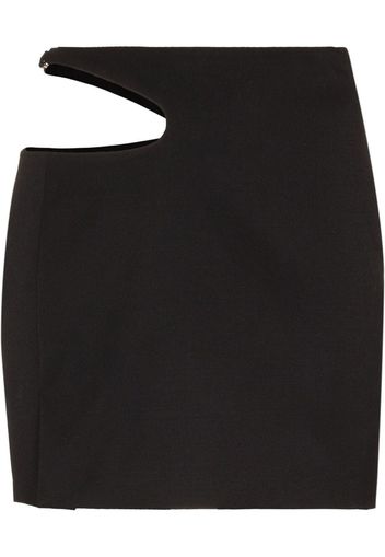 Low Classic Curve Hole cut-out detail mini skirt - Schwarz