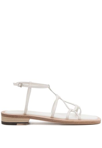 Low Classic open-toe leather sandals - Weiß