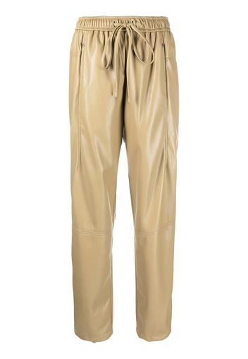 Low Classic faux leather drawstring-fastening trousers - Nude