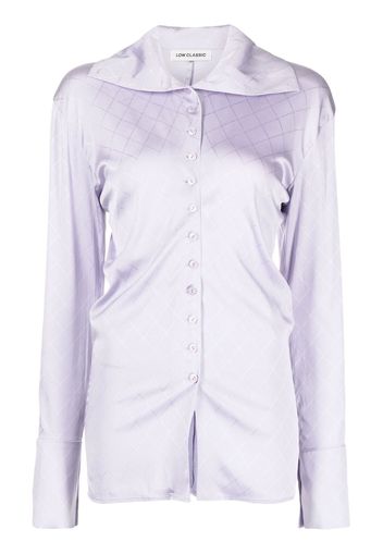 Low Classic Bluse mit Knöpfen - Violett