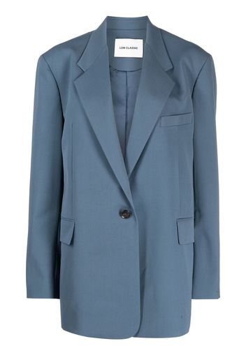 Low Classic single-breasted oversize-frame blazer - Blau