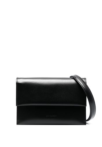 Low Classic foldover top leather bag - Schwarz