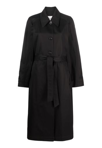 Low Classic single-breasted button-fastening coat - Schwarz