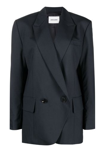 Low Classic double-breasted wool blazer - Blau