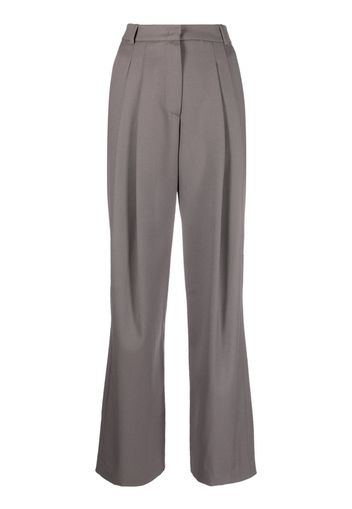 Low Classic pleated high-waist trousers - Grau