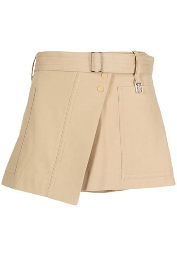 Low Classic asymmetric belted mini skirt - Braun