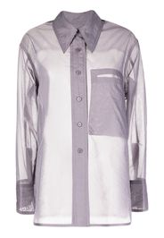 Low Classic sheer point-collar shirt - Violett