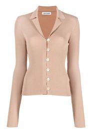 Low Classic ribbed-knit V-neck cardigan - Nude