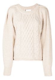 Low Classic cable-knit crewneck jumper - Nude