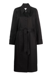 Low Classic single-breasted button-fastening coat - Schwarz