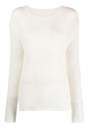 Low Classic long-sleeve knitted jumper - Weiß