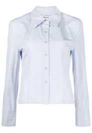 Low Classic straight-point collar cotton shirt - Blau