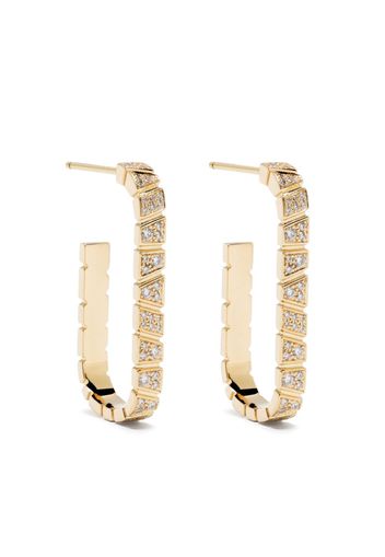 Loyal.e Paris medium 18kt yellow gold Ride & Love diamond earrings