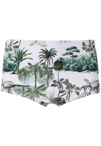 Lygia & Nanny Badehose mit Copacabana-Print - Weiß