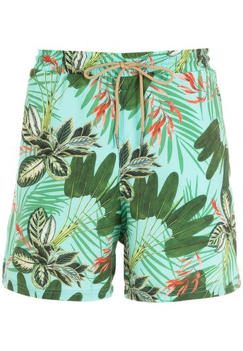 Lygia & Nanny Gil Badeshorts mit Blatt-Print - Grün