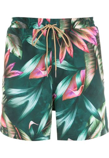 Lygia & Nanny Rio Badeshorts mit Blatt-Print - Grün