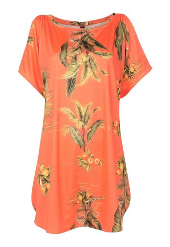 Lygia & Nanny Schulterfreies Kleid mit Blumen-Print - Orange