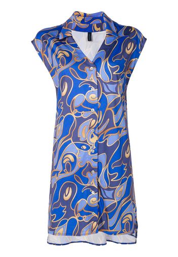 Lygia & Nanny Hemdkleid mit abstraktem Print - Blau