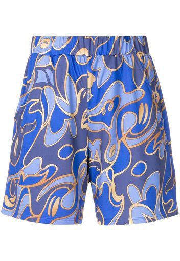 Lygia & Nanny Shorts mit abstraktem Print - Blau