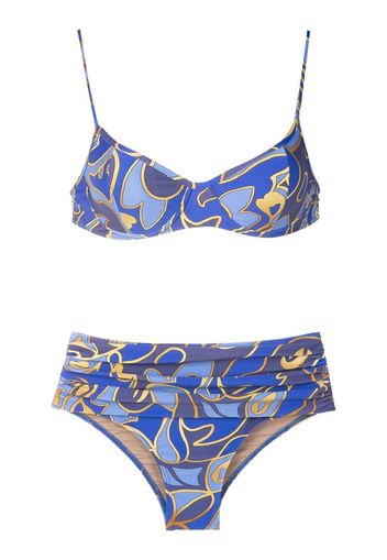 Lygia & Nanny Bikini mit grafischem Print - Blau