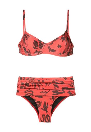 Lygia & Nanny Liliane floral-print bikini set - Braun