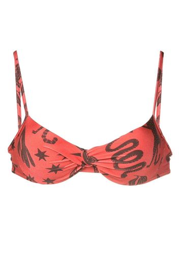 Lygia & Nanny Cassis printed bikini set - Braun