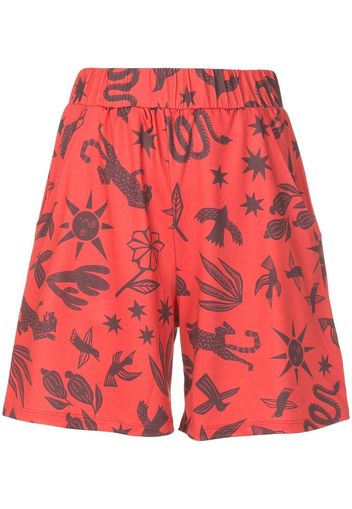 Lygia & Nanny Lara Shorts mit grafischem Print - Braun