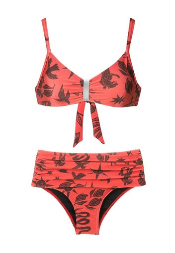 Lygia & Nanny Anne logo-plaque bikini set - Braun