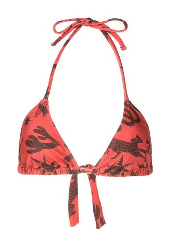 Lygia & Nanny Iasmin halterneck printed bikini top - Braun