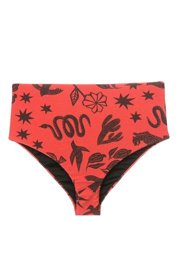 Lygia & Nanny Violeta graphic-print bikini bottoms - Braun