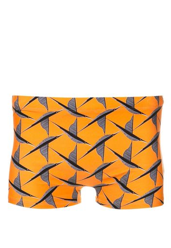 Lygia & Nanny Badeshorts mit Vogel-Print - Orange