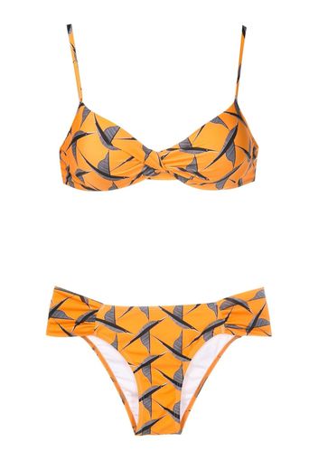 Lygia & Nanny Vitória Bikini mit Vogel-Print - Orange