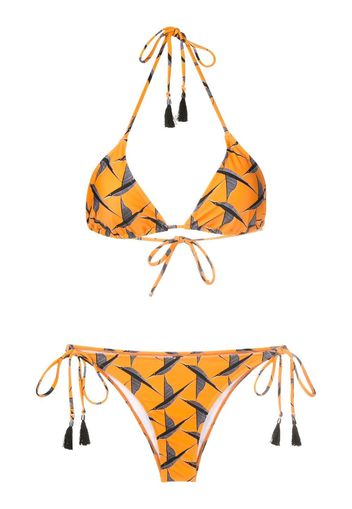 Lygia & Nanny Maya Bikini mit Vogel-Print - Orange