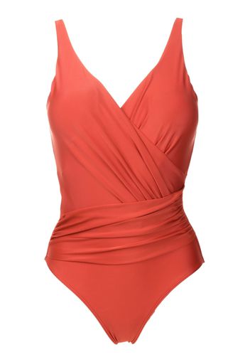 Lygia & Nanny Maísa Liso draped swimsuit - Orange