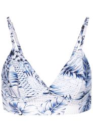 Lygia & Nanny Bralette mit Palmen-Print - Blau