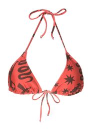 Lygia & Nanny Hanna halterneck printed bikini top - Braun